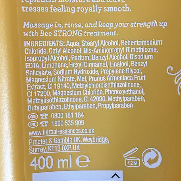 Ingredient Breakdown 5 Herbal Essences Luscious Length Bee Strong