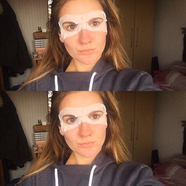 Garnier tissue eye mask